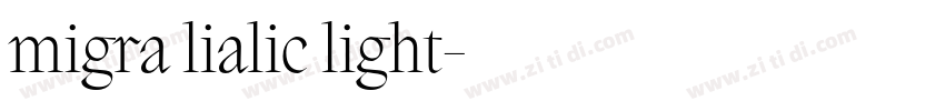 migra lialic light字体转换